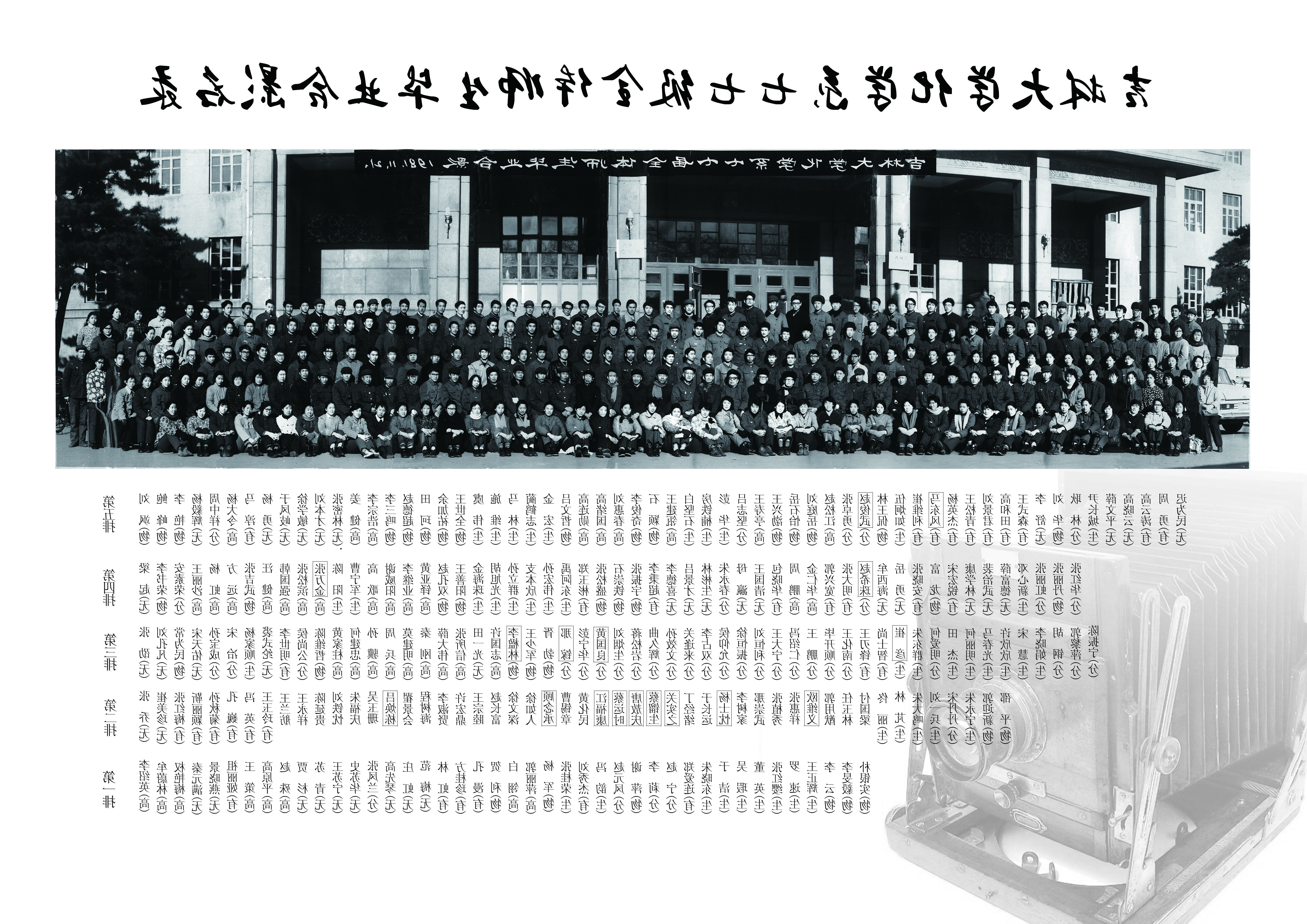 吉林大学化学系1977级全体师生毕业合影